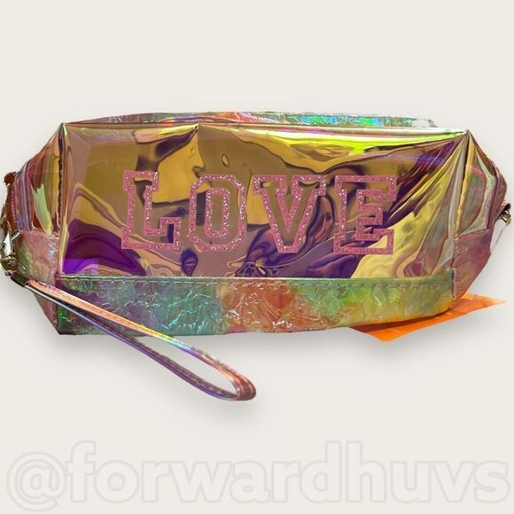 Bundle Sale 3 for $15 | Love of Fashion LOVE Shiny | Makeup Pouch NEW - Picture 3 of 7